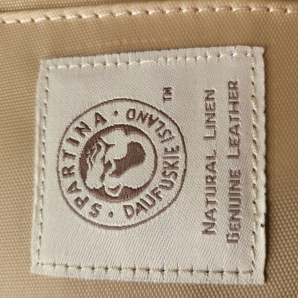 🌼 Spartina 449 Black & Yellow Linen + Leather Wallet Wristlet – Like New - Picture 5 of 5